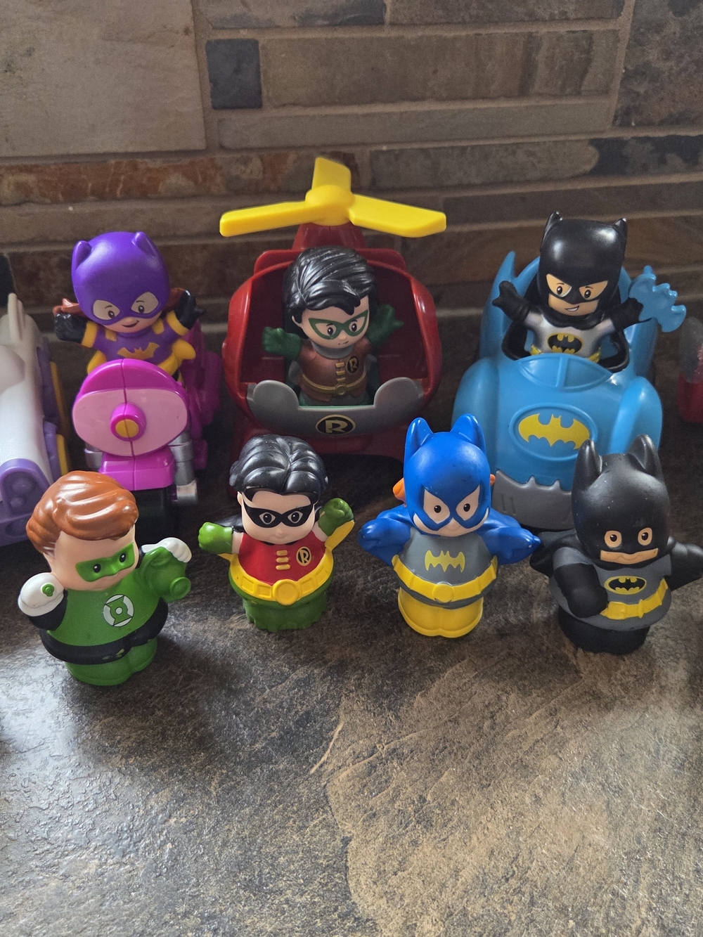 Little People DC Superheros Batman Joker Robin Catgril Green Lantern